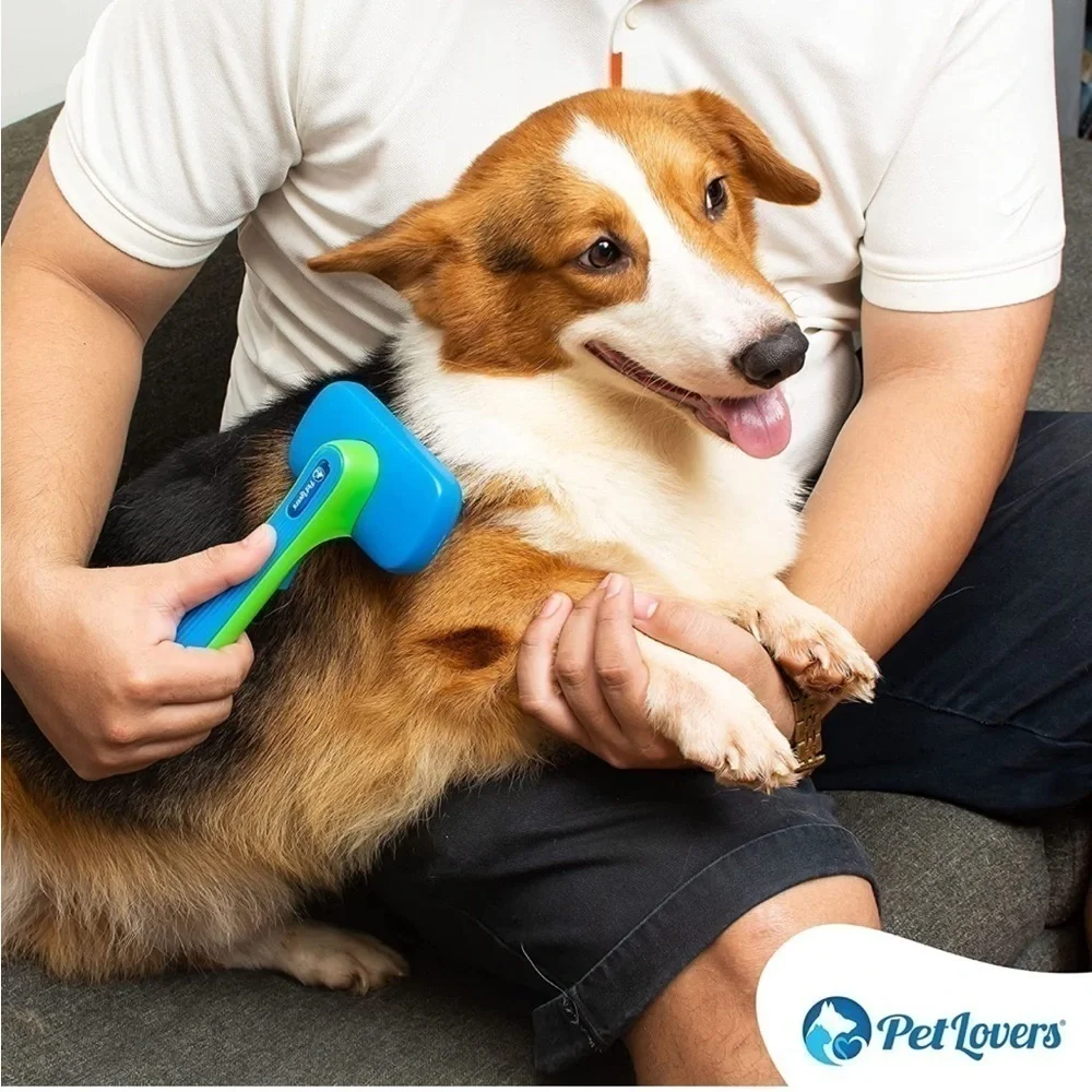 Brand New Self Cleaning Dog & Cat Hair Brush Shedding Grooming Tool Fur Comb
